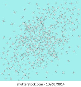Gold star Confetti pattern. Starlight Night. Blue background. Astral Design. Confetti Fall Chaotic Decor. Modern Creative Pattern. Gentle Gold Yellow Pattern for your project. Vector