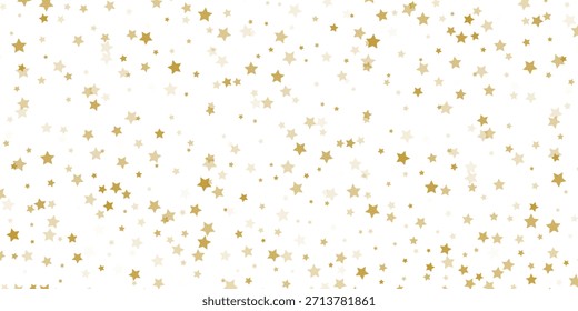 Goldstern Konfetti nahtloses Muster. Goldener Glitzer funkelt wiederholten Hintergrund. Gelbe Funken wiederholt Tapete. Vektorfeier Weihnachten, Neujahr, Hochzeit oder Geburtstag Party Dekoration Hintergrund	