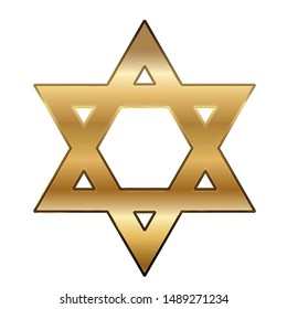 Gold Star of David vector illustration
