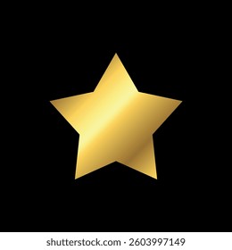 Gold Star Decorative Icon Vector Template