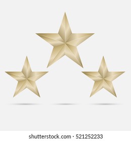 Gold star elegant on white background.Vector illustration