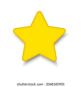 Gold Star or favorite flat vector icon for apps and websites