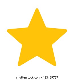 Gold Star o icono favorito de vector plano para aplicaciones y sitios web