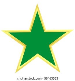 Gold star with a flag of Libya