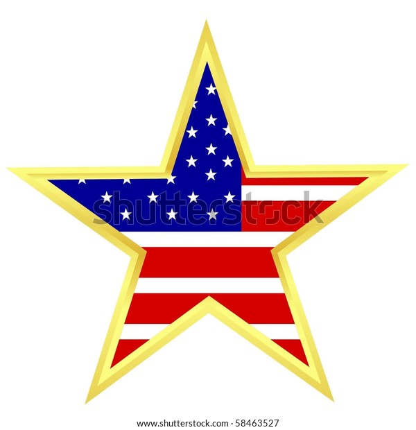 Download Gold Star Flag United States Stock Vector (Royalty Free ...