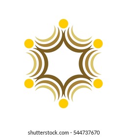 Gold Star Flower Logo Template Illustration Design. Vector EPS 10.