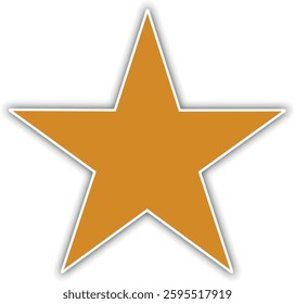 Gold star. Golden Christmas star isolated on white background. Nice illustration of a 3d look Gold star on white background. Star vector collection.