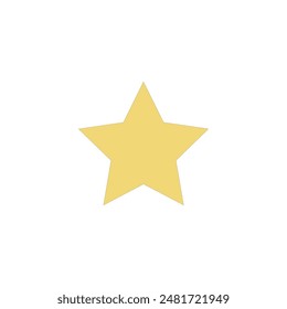Gold Star .Golden star icon isolated on white background. Vector illustration