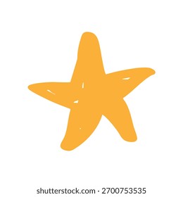 gold star hand drawn element