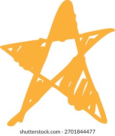 gold star hand drawn element