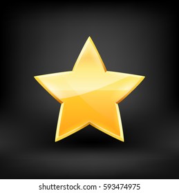 Gold star. Icon
