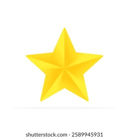 gold star icon, colored flat vector. modern and minimalist design