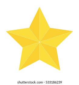 Gold star icon isolated