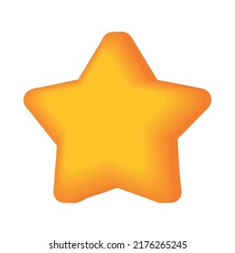 gold star icon isolated flat
