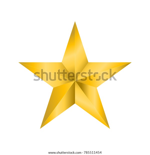 Gold Star Icon Isolated On White Stock Vector (Royalty Free) 785511454