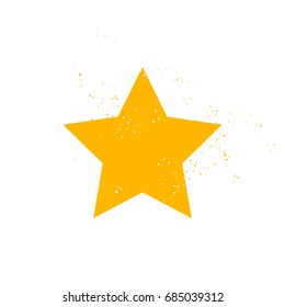 Gold Star Icon.  Star Icon JPEG. Star Icon Object. Icon illustration for your design. Vintage.