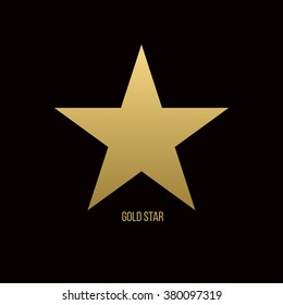 Gold star, icon star, logo star