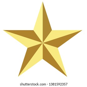 gold star icon on white background. flat style.gold star icon for your web site design, logo, app, UI. gold star elegant symbol. golden christmas star sign. 