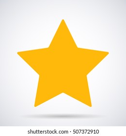 Gold Star icon, ranking mark isolated on white background, modern favorite sign yellow internet concept trendy decoration symbol for website design, mobile app. Logo stylish vector illustration EPS10