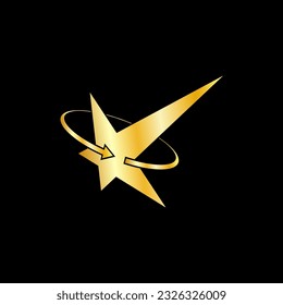 Gold Star icon Template design . design. Vector illustration 