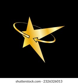 Gold Star icon Template design . design. Vector illustration 