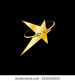 Gold Star icon Template design . design. Vector illustration 