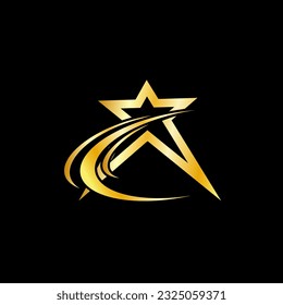 Gold Star icon Template vector illustration design 