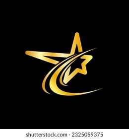 Gold Star icon Template vector illustration design 