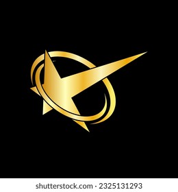 Gold Star icon Template vector illustration design 