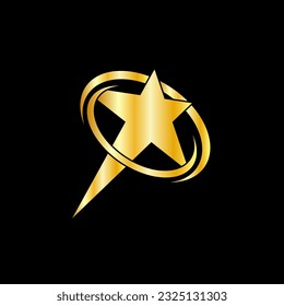 Gold Star icon Template vector illustration design 