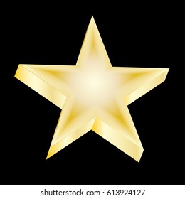 gold star icon vector.