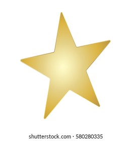 Gold star icon vector eps10. Gold star with metal gradient vector eps10.