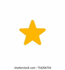 Gold-Star-Vektorillustration, Favorit, Bestes Rating, Award-Symbol einzeln auf weißem Hintergrund. Trendy Flat Stil für Grafikdesign, Website, UI. EPS10