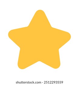 Gold Star icon. Vector illustration isolated on white.