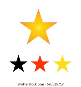 Gold star icon. Vector illustration