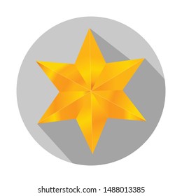 Gold star icon,Star icon vector. Classic rank isolated. Trendy flat favorite design. 