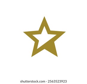 gold star isolated on white