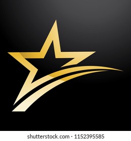 Gold Star and Leader Logo Design inspiration