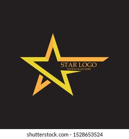 Gold Star Logo with Black Background