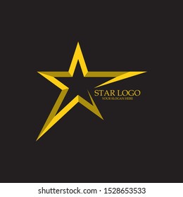 Gold Star Logo with Black Background