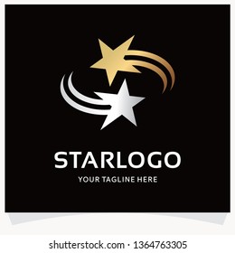 Gold Star Logo Design Template Inspiration