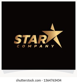 Gold Star Logo Design Template Inspiration