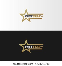 Gold Star logo design template, Elegant Star logo design vector