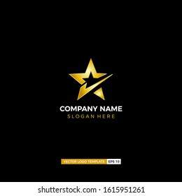 gold star logo design,idol logo, modern design template