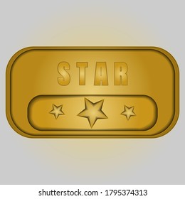 Gold Star logo designs template vector