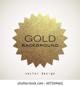  Gold Star logo. Golden shiny sign. Luxury  badge.