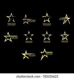 Gold Star Logo set
