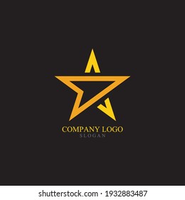 Gold Star Logo and Symbol Vector