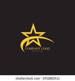 Gold Star Logo and Symbol Vector