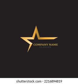 Gold-Star-Logo und Symbol-Vektorgrafik